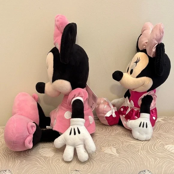 Disney Bundle 2 Minnie Mouse Plush Talking Toy Polka Dots Light up - Picture 3 of 11
